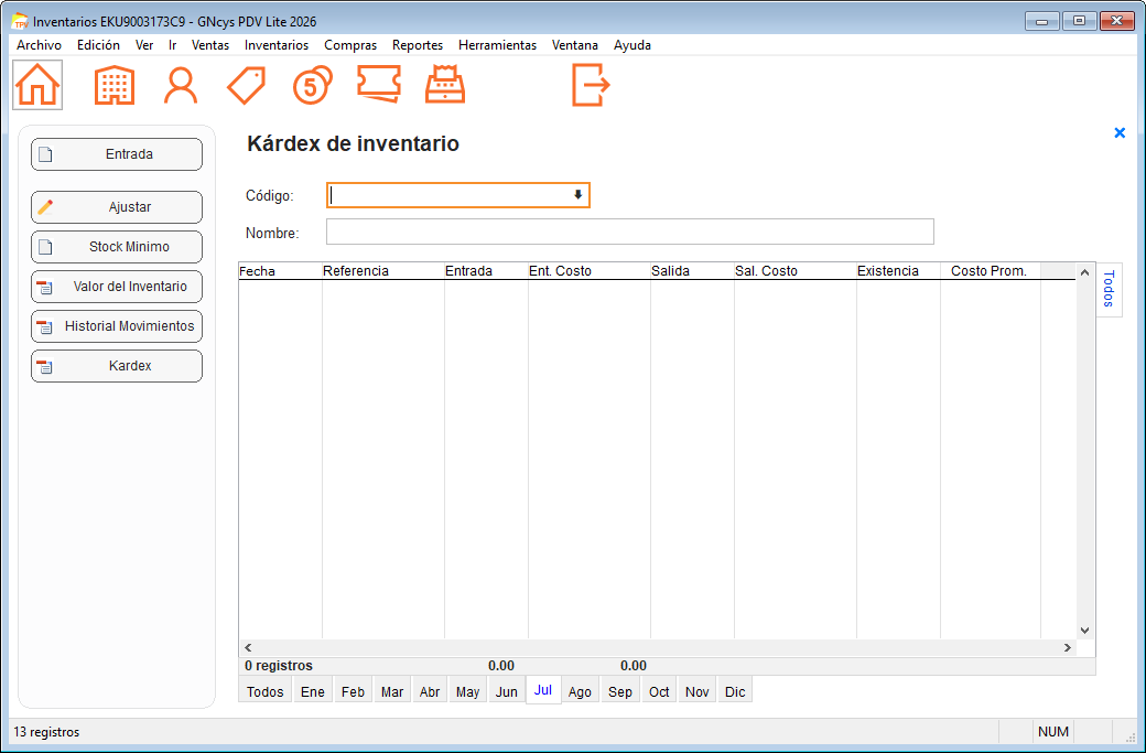 Kárdex de inventario